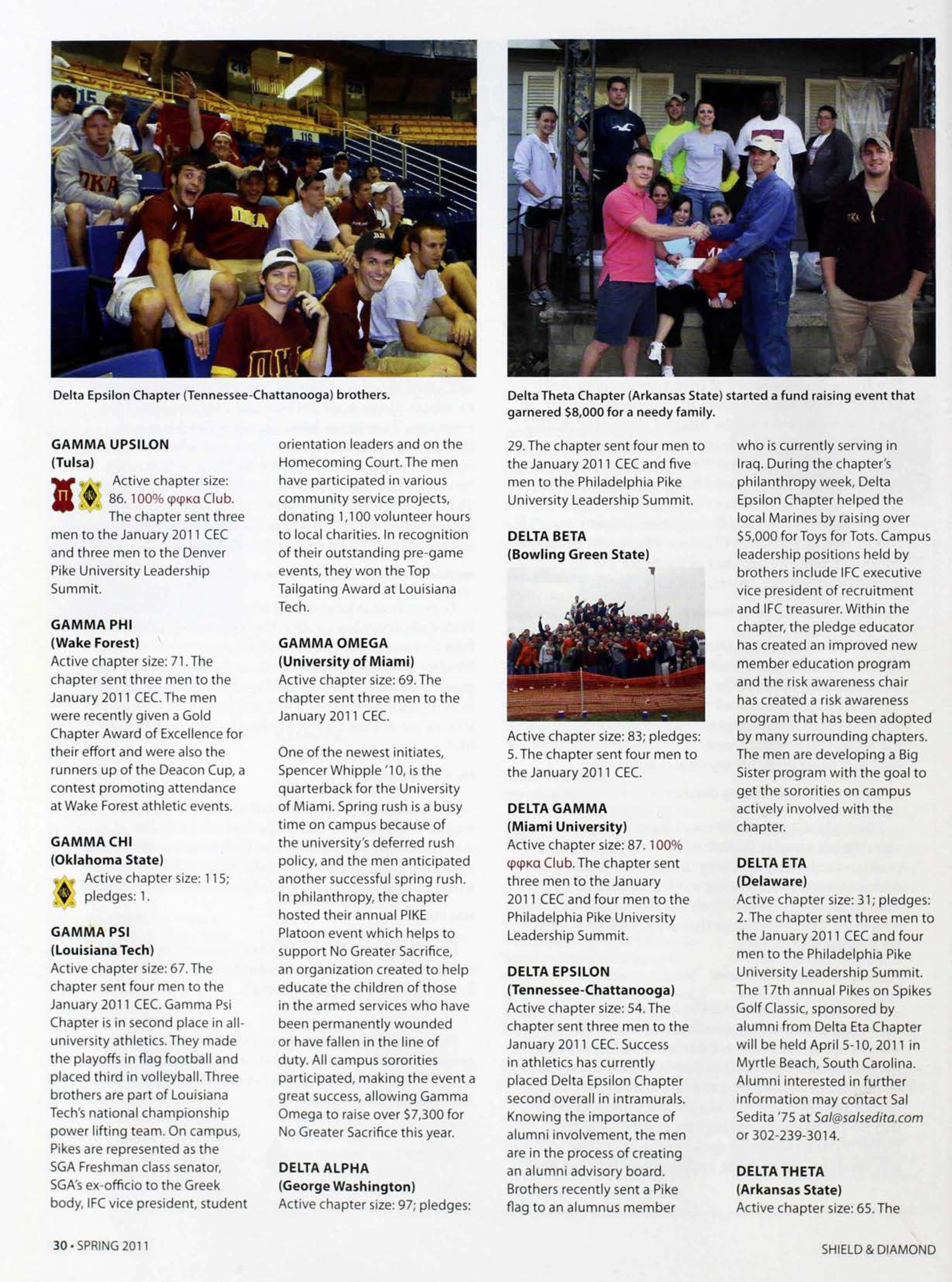 Chapter News, Continued, Spring 2011